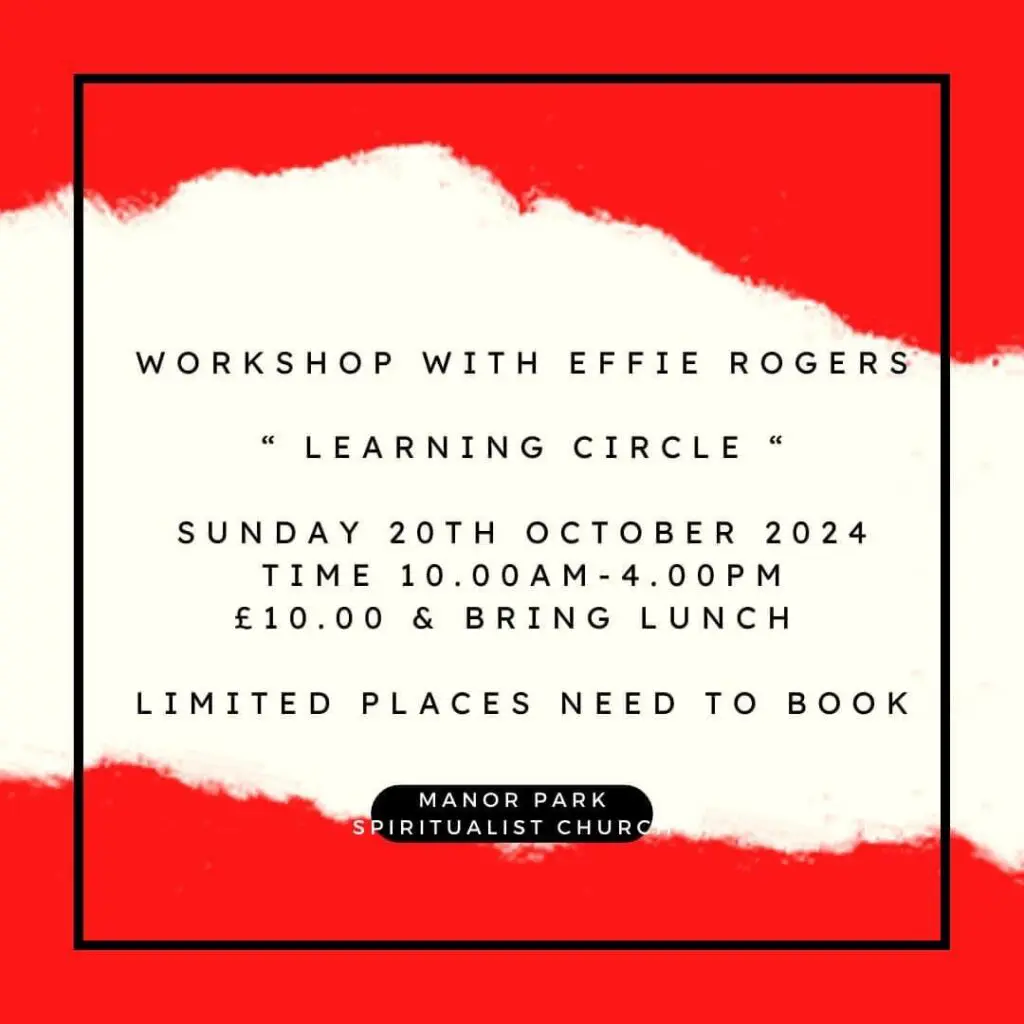 Sunday 20th October Learning Circle with Effie Rogers