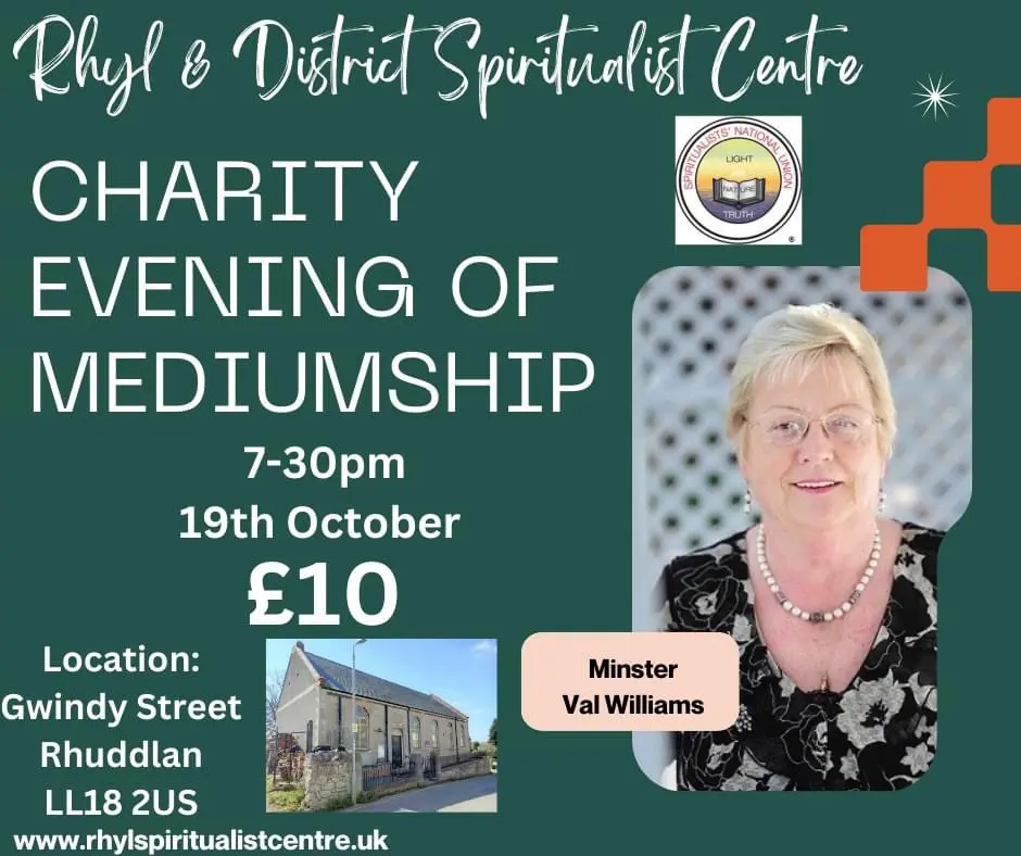 Charity Evening of Mediumship Demonstration For Rhyl &District Spiritualist Centre