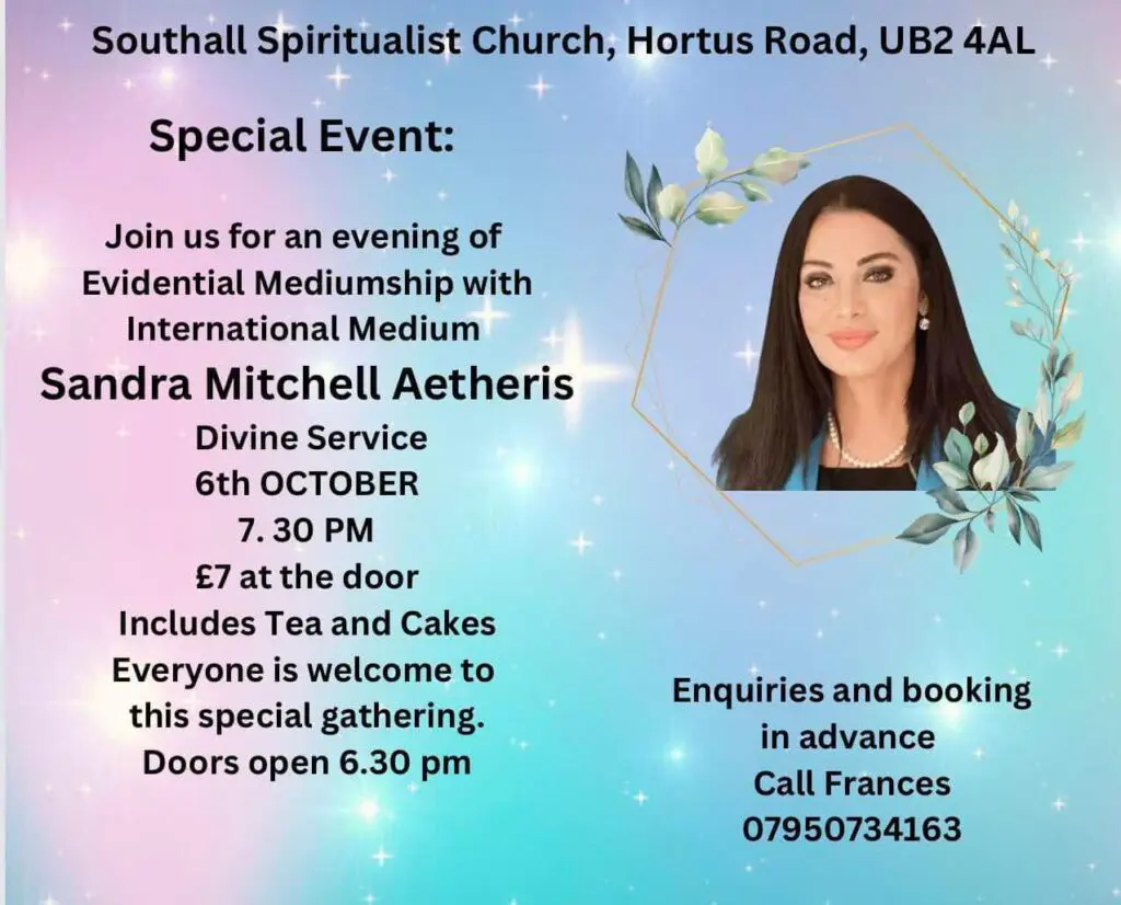 6th October Devine Service Southall Spiritualist Church