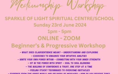 Sunday 9th June Mediumship Workshop